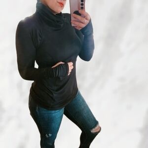 Medium CALIA funnel neck black long sleeve